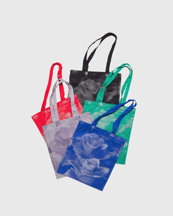 Metallic Flora Tote Bag